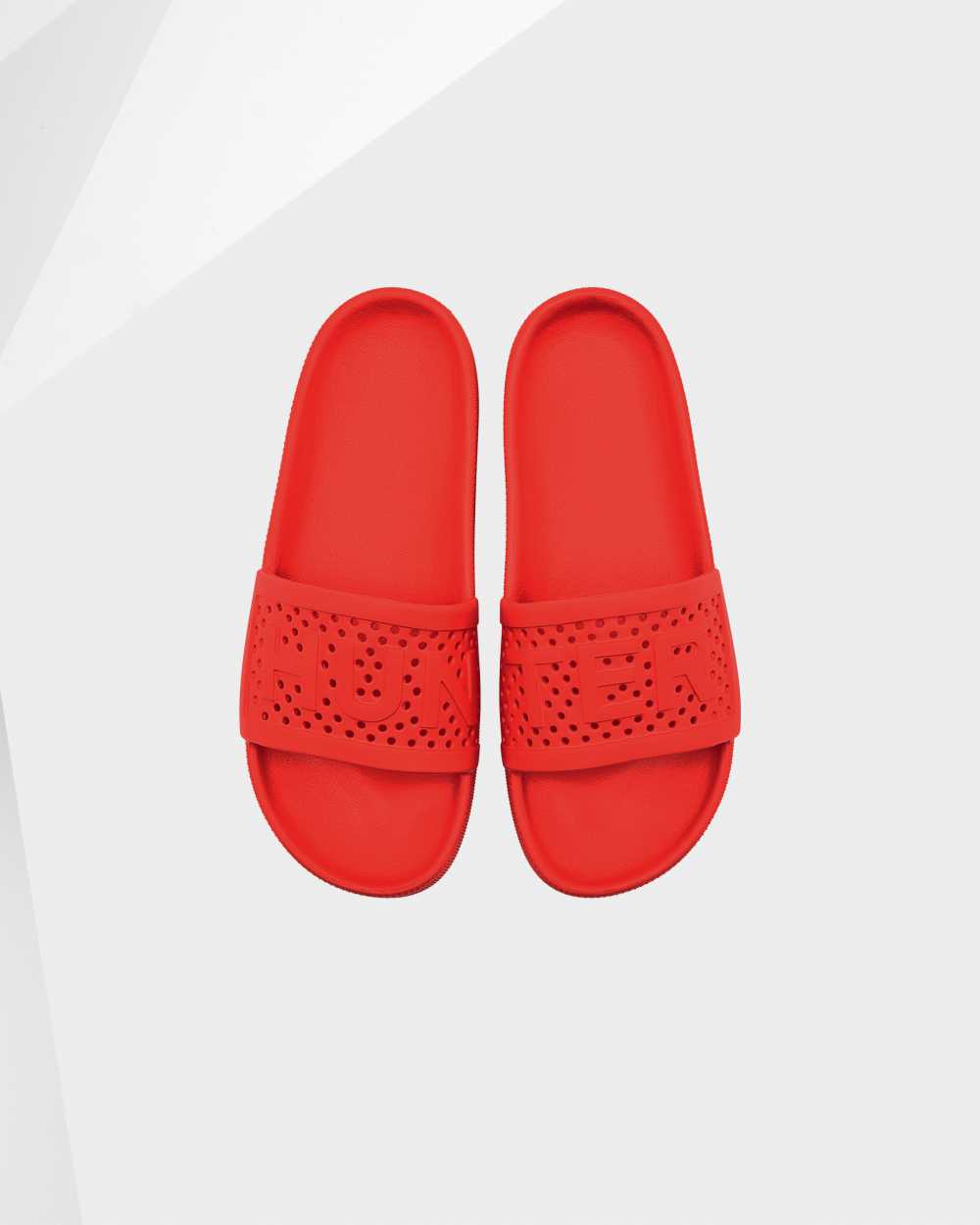 Hunter Original Lightweight Moulded Women's Slides NZ-16736V Red